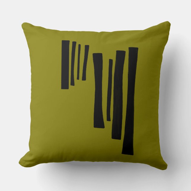 Modern Nordic Timber Abstract Throw Pillow Kudde (Framsida)