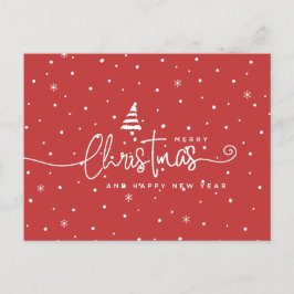 Modern Nordisk-Stil Red and White Helg Vykort