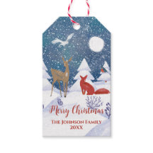 Modern nordisk vintersnö Natträv Hjortar