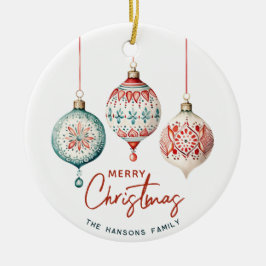 Modern Nordiska Stil God jul Julgransprydnad Keramik