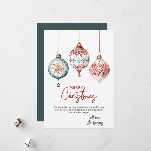 Modern Nordiska Stil-God jul Julkort (Fram/Back In Situ)