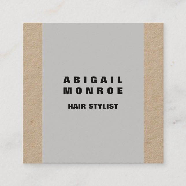 Modern normal minimal Professionell Grått Fyrkantigt Visitkort (Framsida)