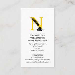 Modern NOTARY AGENT Anpassningsbar LOGOTYP Visitkort