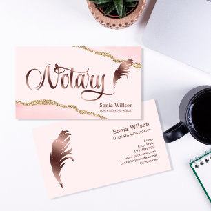 Modern Notary Loan Signing Agent Professionell Bus Visitkort