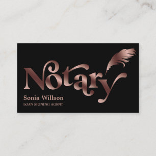 Modern Notary Loan Signing Agent Professionell Bus Visitkort