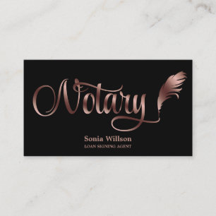 Modern Notary Loan Signing Agent Professionell Bus Visitkort