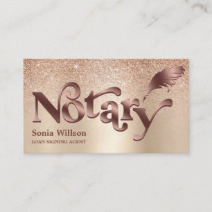 Modern Notary Loan Signing Agent Professionell Visitkort
