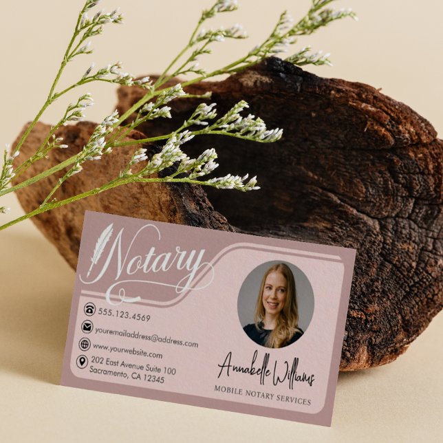 Modern Notary Public Photo Visitkort (Skapare uppladdad)