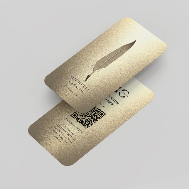 Modern Notary Signing Agent Guld Elegant Monogram Visitkort (Modern Notary Signing Agent Gold Elegant Monogram Business Card
)
