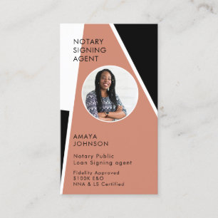 Modern Notary Signing Agent Photo Affärskort Visitkort