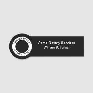 Modern Notaryoffentlig service Namnbricka