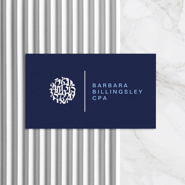 Modern Numbers Logotyp II Accountant Affärskort Visitkort (Skapare uppladdad)