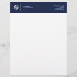 Modern Numbers Logotyp II Accountant Brevhuvud