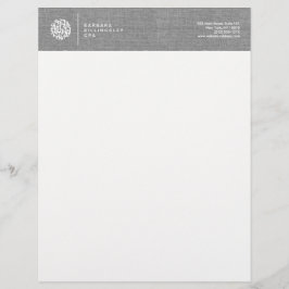 Modern Numbers Logotyp Linen Accountant Brevhuvud