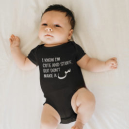 Modern nuny arabisk muslimsk Baby Black Bodykostym T Shirt