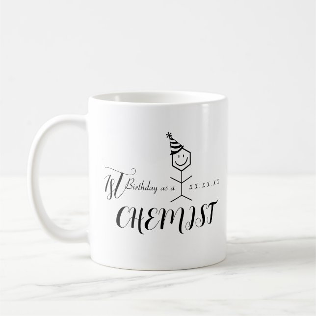 Modern nuny Chemist farmaceut Birthday Chemistry Kaffemugg (Vänster)