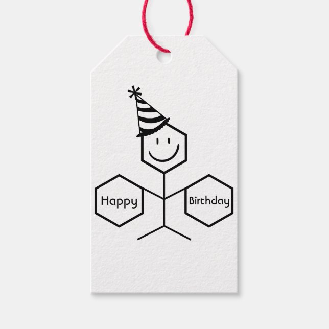 Modern nuny Chemist farmaceut Birthday Chemistry Presentetikett (Framsidan)