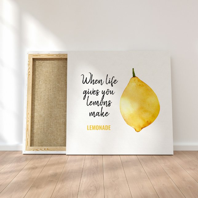 Modern nuny Lemon-Gult, citat Canvastryck (Skapare uppladdad)