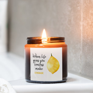 Modern nuny Lemon-Gult, citat Fyrkantigt Klistermärke