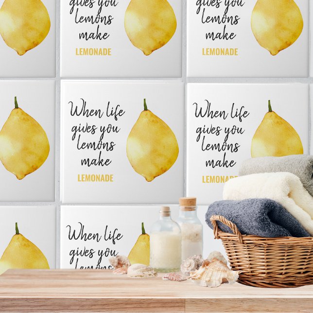 Modern nuny Lemon-Gult, citat Kakelplatta (Skapare uppladdad)