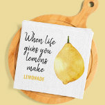 Modern nuny Lemon-Gult, citat Kökshandduk<br><div class="desc">Modern nuny Lemon-Gult,  citat</div>