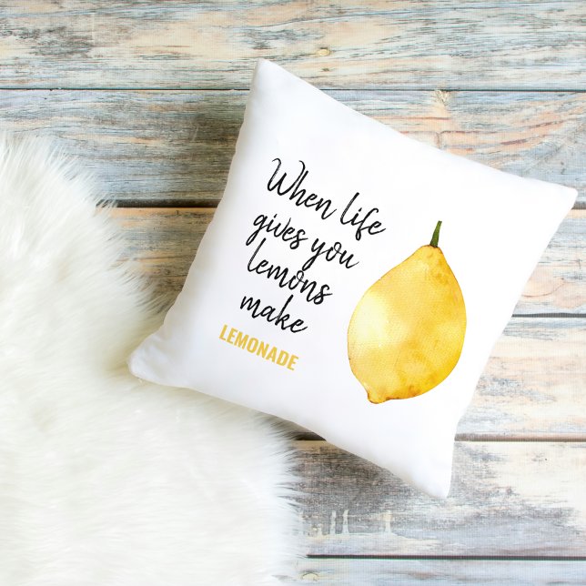 Modern nuny Lemon-Gult, citat Kudde (Skapare uppladdad)
