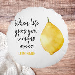 Modern nuny Lemon-Gult, citat Rund Kudde<br><div class="desc">Modern nuny Lemon-Gult,  citat</div>