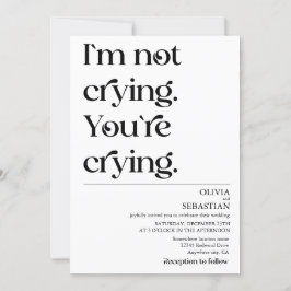 Modern nuny, minimalistisk typografi Vit Bröllop Inbjudningar