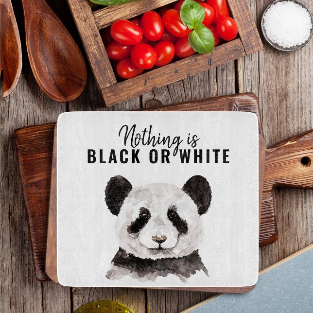 Modern nuny Panda Black and White med citat (Skapare uppladdad)
