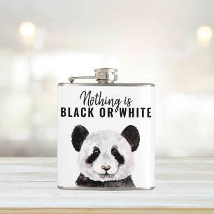 Modern nuny Panda Black and White med citat Fickplunta