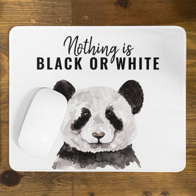Modern nuny Panda Black and White med citat Musmatta (Skapare uppladdad)