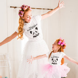 Modern nuny Panda Black and White med citat T Shirt