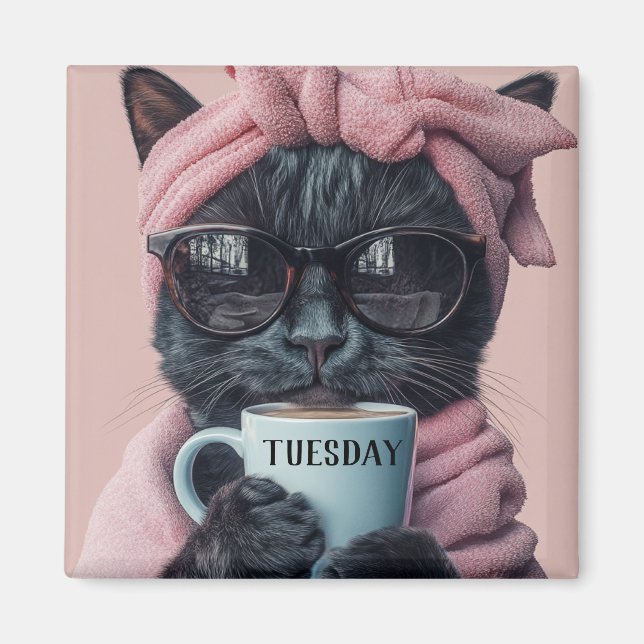 Modern nuny Pet-dagar Magnet (Framsidan)