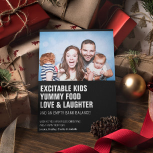 Modern nuny 'Quote'-familjens fotojul Julkort