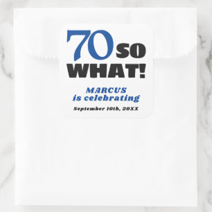 Modern nuny Quote Typography 70 Birthday Fyrkantigt Klistermärke