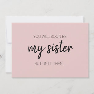 Modern nuny  Rosa Bridesmaid Maid of honor Inbjudningar