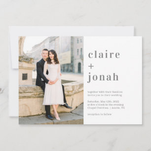 Modern Nuptial fotobröllopsinbjudan MNU Inbjudningar