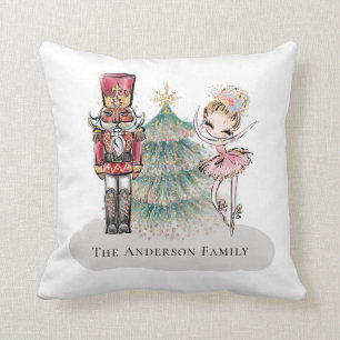 Modern Nutcracker Ballet Ballerina Julgran Kudde