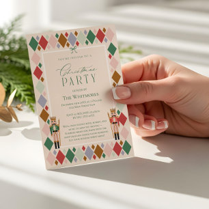 Modern Nutcracker Bow Ribbon jul Party Julkort