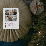 Modern Nutcracker God jul 4 Photo Helg Vykort<br><div class="desc">Du är säker på att sprida helgdag med det moderna Nutcracker God jul 4 Photo Typography Helgdag Postcard! Det här vykortet är perfekt att skicka till nära och kära för att önska dem en trevlig julhelg. Den festliga typografin i burgundi står på kortet och accentueras av en vattenfärgsmusknacka, som skapar...</div>