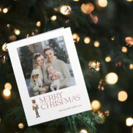 Modern Nutcracker God jul Family Photo Kort