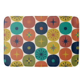 Modern nutida atomteknik i Retro Mönster Badrumsmatta