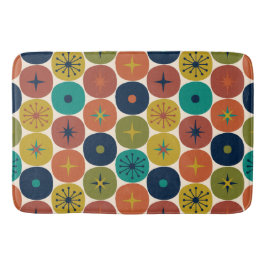 Modern nutida atomteknik i Retro Mönster Badrumsmatta