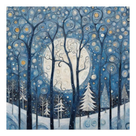 Modern nuy Whimsical Forest Scene Fototryck