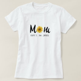 Modern ny mamma födelsedatum blomma t shirt