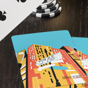 Modern NY YORK CITY 5:e AVE-Abstrakt Casinokort