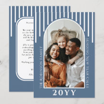 Modern Nyår Cheers Fotokort Meddelande på baksidan