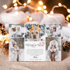 Modern nyårstid i recensionsversion 5 fotosamlings julkort