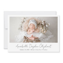 Modern nyfödd foto-foto-Elegantens födelsetal, enk