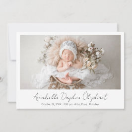 Modern nyfödd foto-foto-Elegantens födelsetal, enk Meddelande